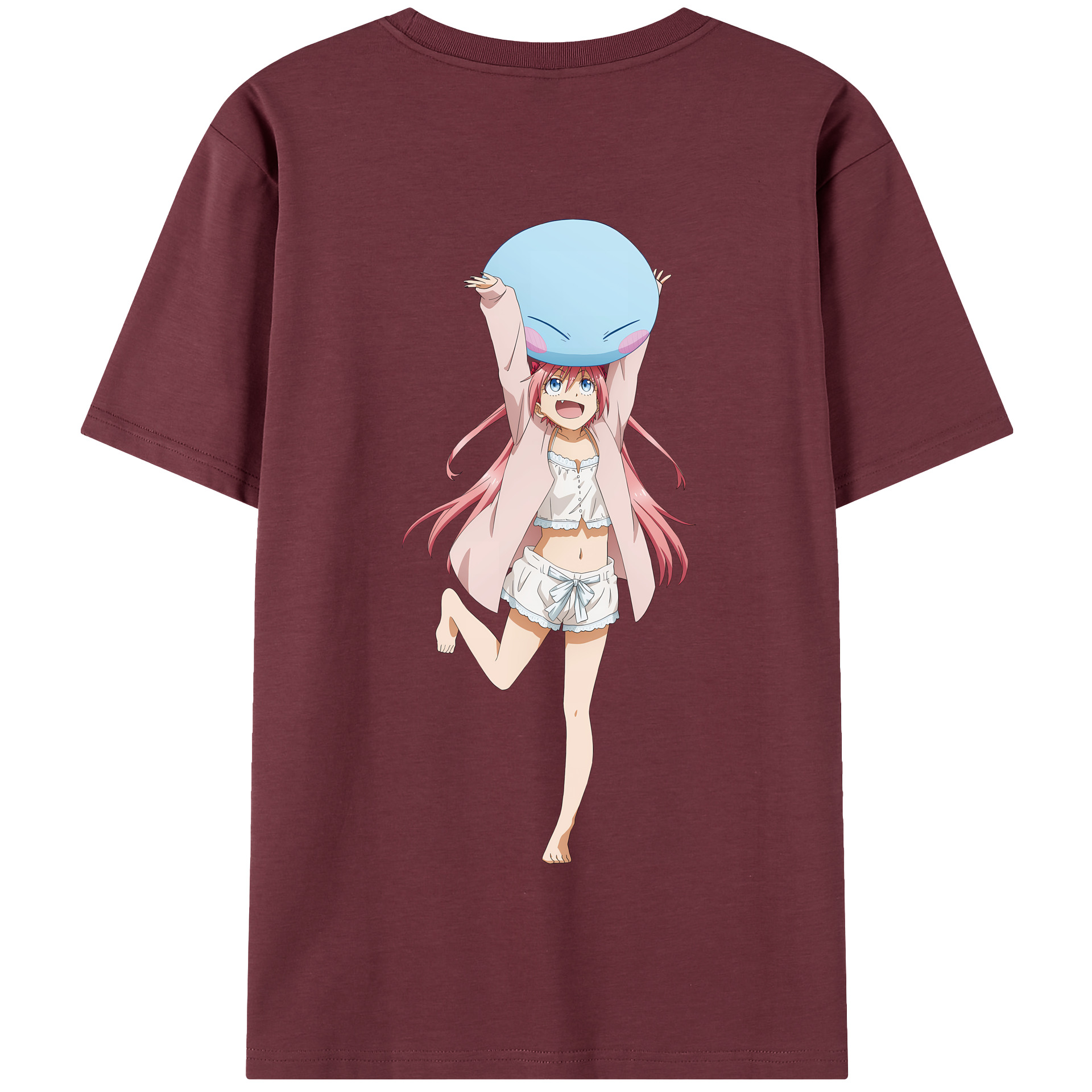 （画像用） 転スラ Regarding Reincarnated to Slime 綿100％半袖Tシャツ（背面プリント）